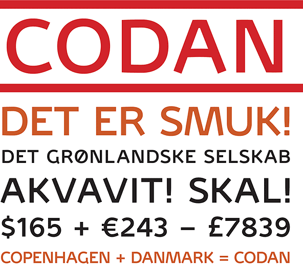 Specimen of David Brezina’s Codan typeface